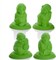 Zombie Popsicle Mold Set 4 Pieces Homemade Silicone Popsicle Maker Kid Easy Release Ice Cream Molds Reusable DIY Pop Molds- BPA Free (Zombie)